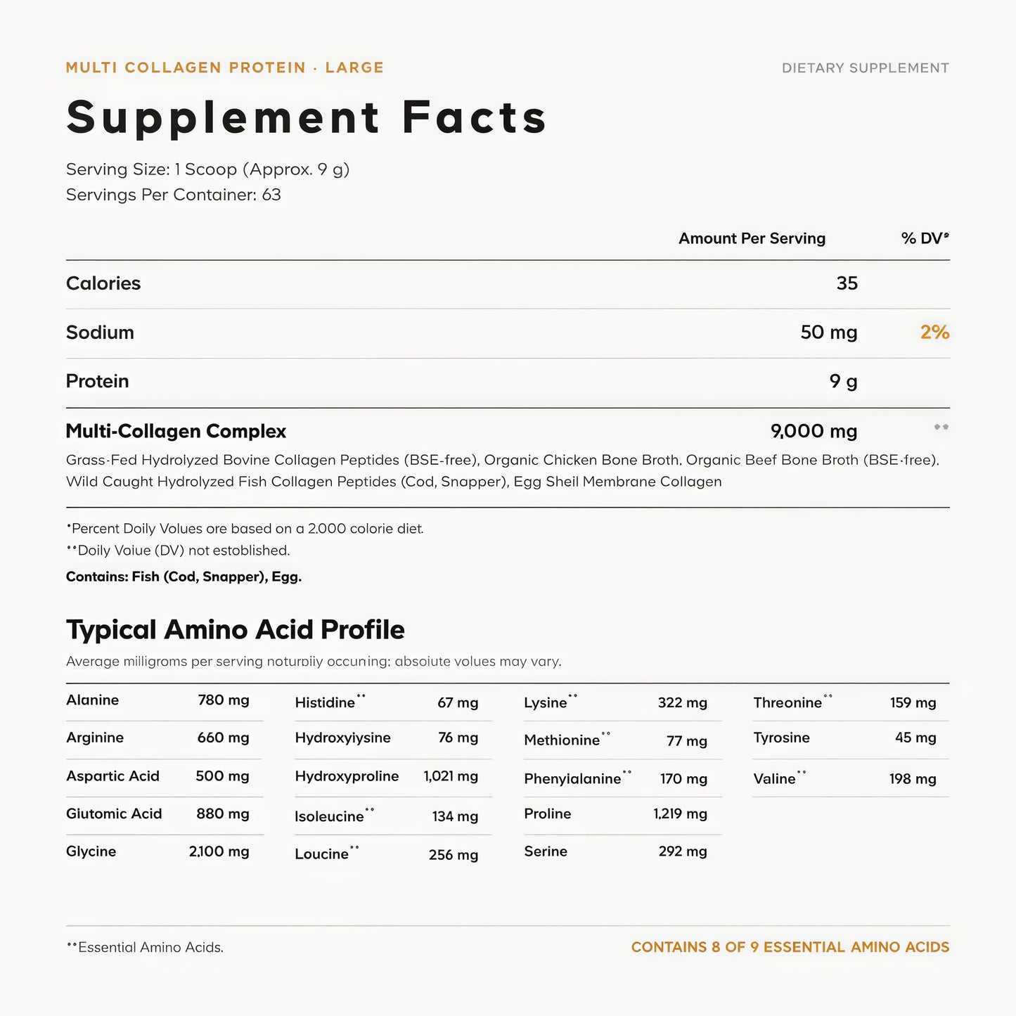 Multi Collagen Protein Powder Large.